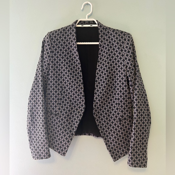 Theory Blue Black Pattern Lanai Blazer 8 (US size 4). - Picture 3 of 7